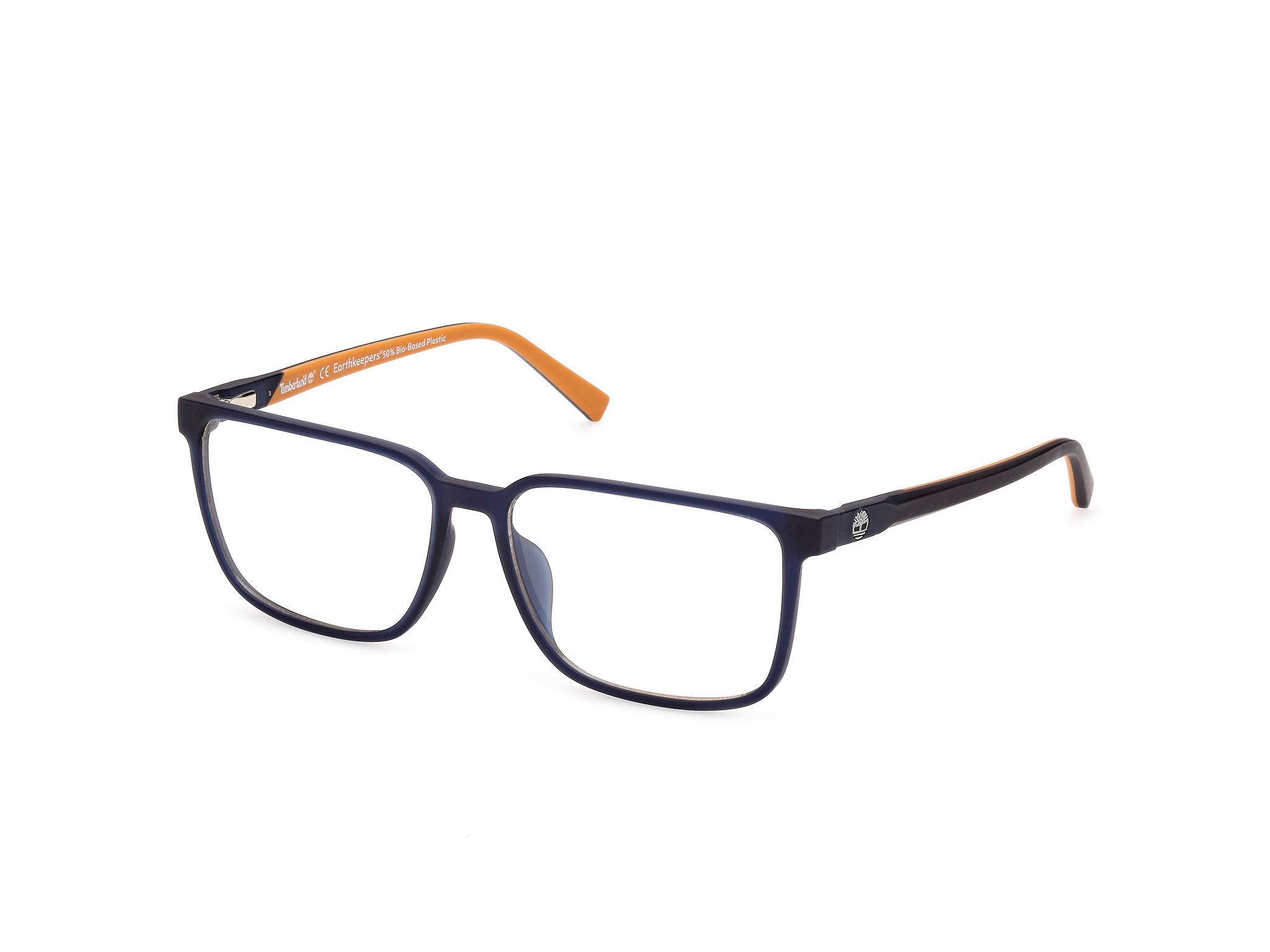 montatura quadrati occhiali da vista per uomo e donna rettangolari neutri grandi blu non graduati lenti neutre squadrati firmati timberland montature blue satinato tb1768 091